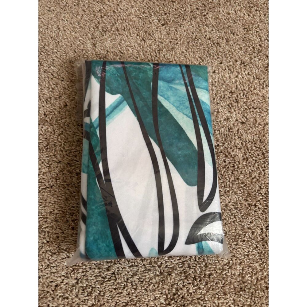 NEW Fabric Tablecloth Rectangular 60 x 84" Multicolor Tropical Palm
